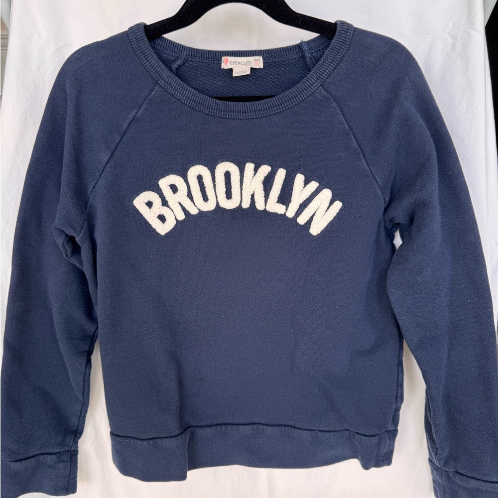 Crewcuts Blue and White Brooklyn Sweatshirt